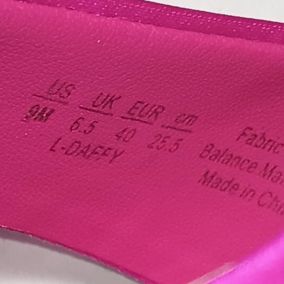 New Franco Sarto Women's Daffy Ankle Strap Sandal Heels Bright Pink Satin Size 9 - Picture 12 of 13